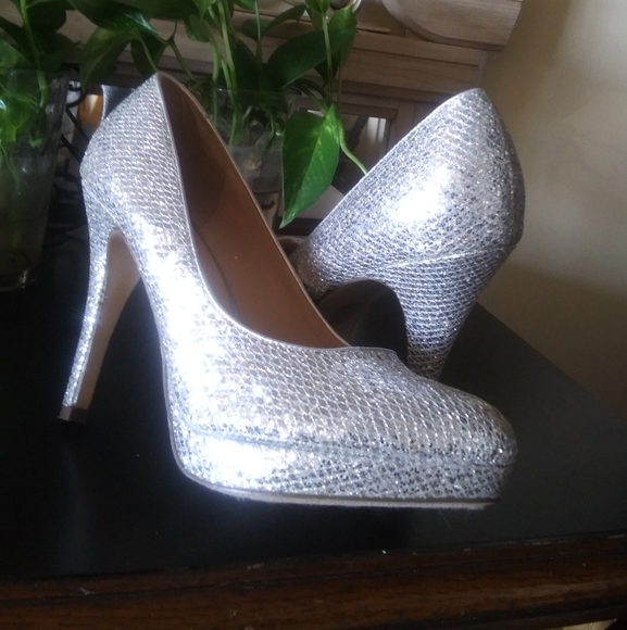 Platform 5 in heel - Silver Chrystal Stilettos - Picture 5 of 10